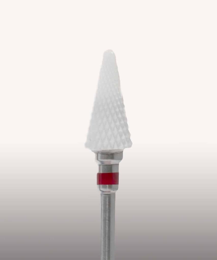 Punta fresa ceramica cono rosso Fine