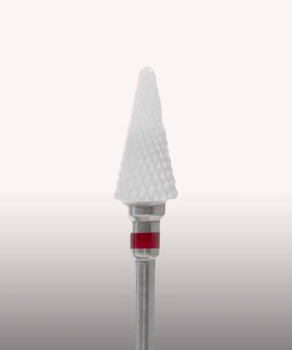 Punta fresa ceramica cono rosso Fine